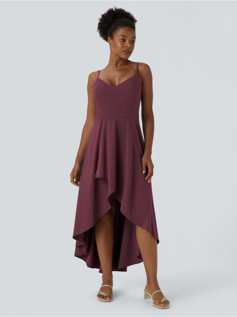 Halara Breezeful Flowy High Low Midi Dress